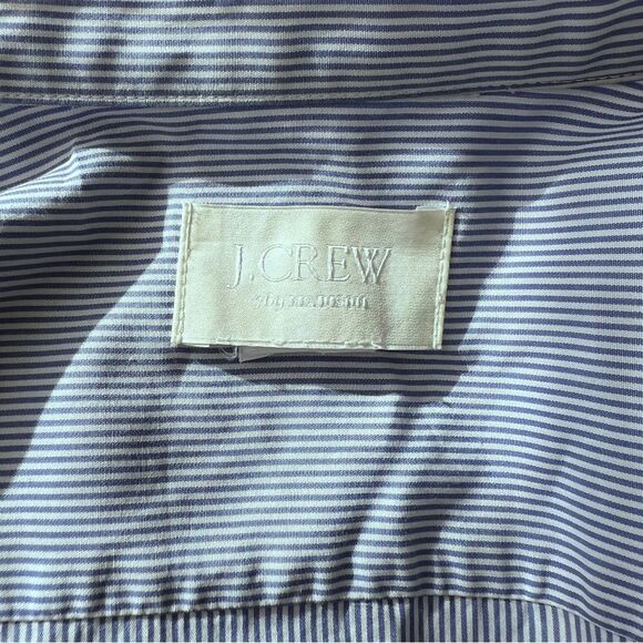 J.Crew Blue White Pinstripe Pintuck Shirt Size S - Picture 7 of 7